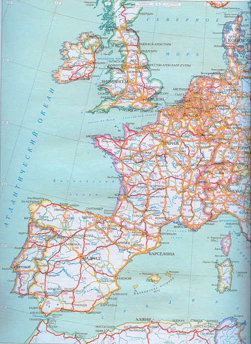 Фото. Карта дорог европы