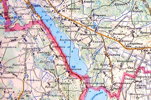 Карта Нарочанского национального заповедника. 