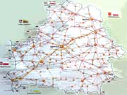 Схема автомобильных дорог Беларуси