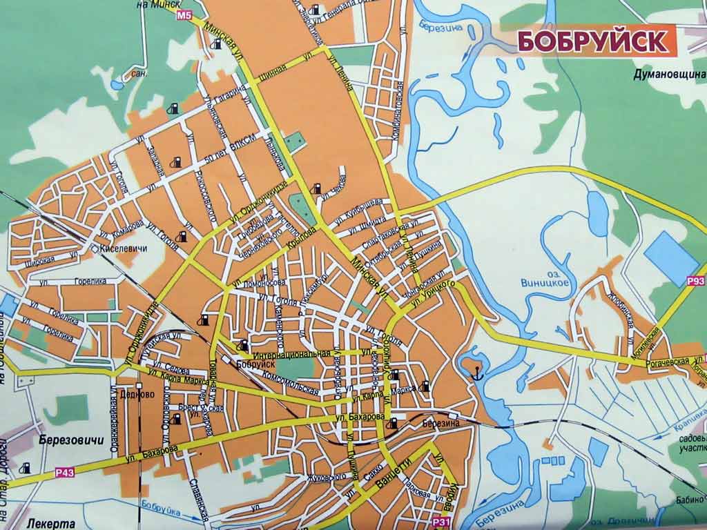 Карта Бобруйска. Скачать карту