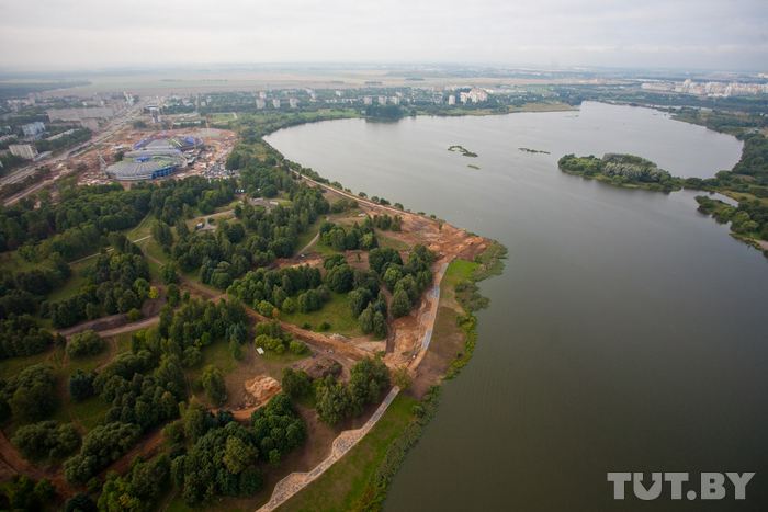 фото. Чижовское водохранилище. Микрорайон Чижовка
